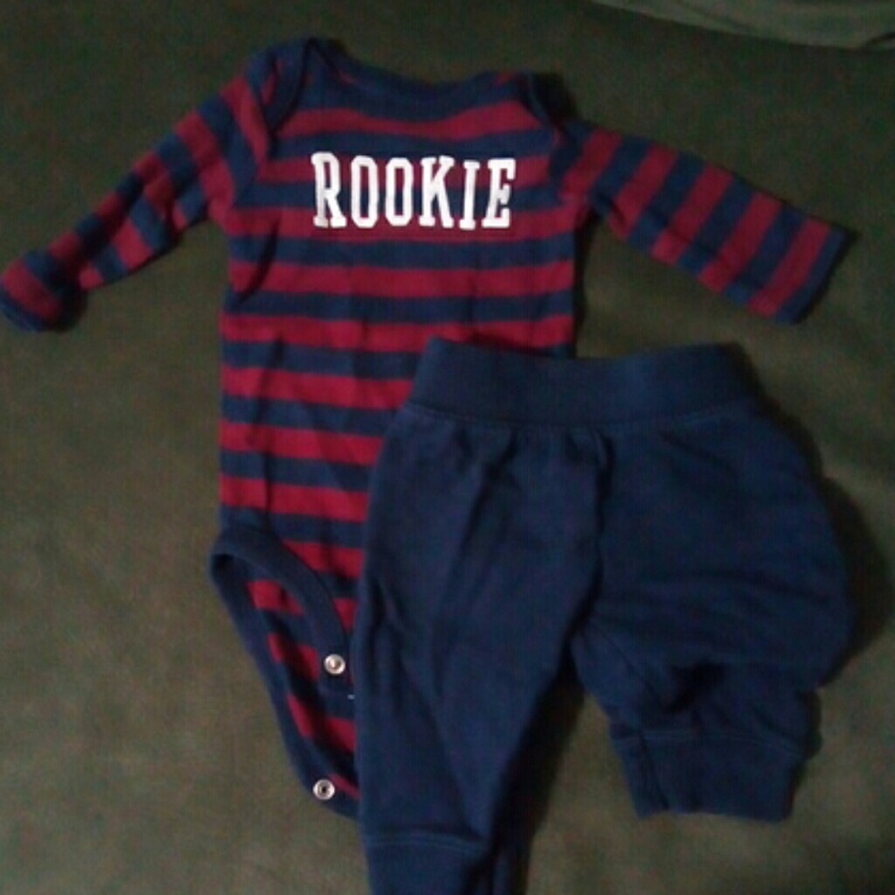 Baby boy Rookie onesie and pants set